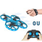 FLASHING DRONE - Mini drone avec LED - FLYBOTIC - Telecommande classique + telecommande mouvement poignet - Looping 360