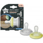 TOMMEE TIPPEE Sucette Closer To Nature - Forme Naturelle Nuit x2 0-6 mois