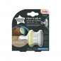 TOMMEE TIPPEE Sucette Closer To Nature - Forme Naturelle Nuit x2 0-6 mois