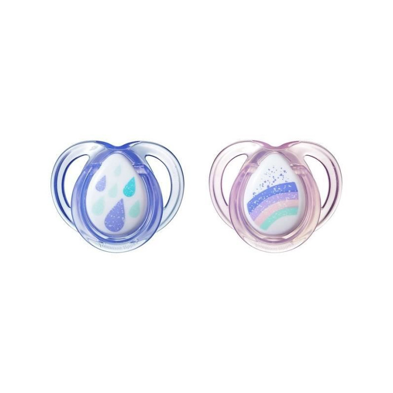 TOMMEE TIPPEE 2 Sucettes CTN Classique 0-6m coloris aleatoirecouleurs aleatoires - Rose/bleu/transparent