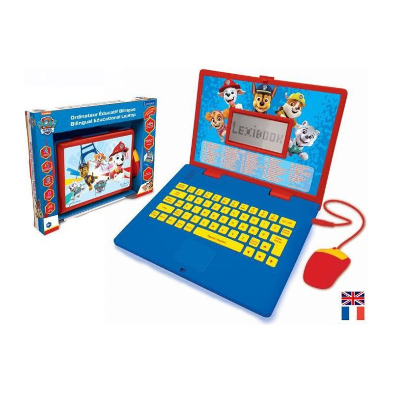 PAT PATROUILLE Ordinateur educatif bilingue FR/EN enfant LEXIBOOK - 124 activites