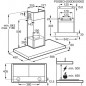 ELECTROLUX LFT426K - Hotte decorative murale - Evacuation et recyclage - 600m3/h - 68dB - 3 vitesses - L60cm -Noir