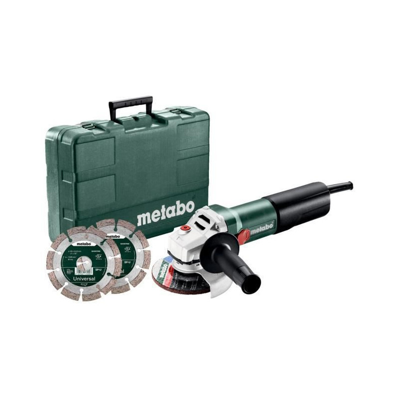 METABO Meuleuse dangle WQ 1100-125 Set