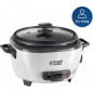 Russell Hobbs 27030-56 - Cuiseur Riz - 1200g - 300W - Panier Vapeur - Maintien au Chaud - Bol Antiadhesif Amovible - Noir et bla