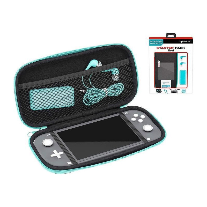 Pochette pour Switch Lite Gris clair/rouge - Freaks and Geeks