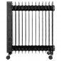 Radiateur electrique bain dhuile 2500W OCEANIC - 3 puissances - Thermostat electronique - Telecommande - Mobile - Noir