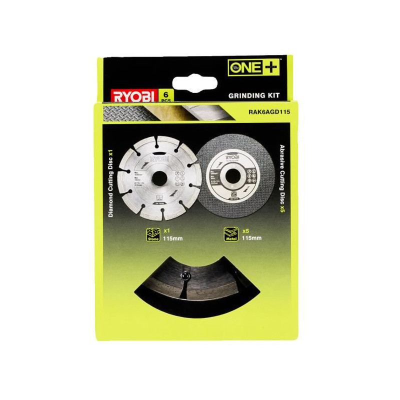 RYOBI 1 disque diamant et 5 disques a tronconner 115 mm - RAK6AGD115