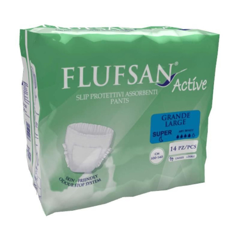 FLUFSAN Culottes absorbantes large pour incontinence nuit x14