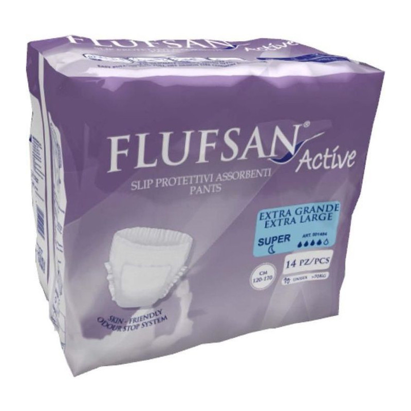 FLUFSAN Culottes absorbantes extra-large pour incontinence nuit x14