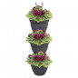 ELHO - Pot de fleurs -  Vibia Campana Foret Vertical Set/3 - Anthracite - Balcon exterieur - L 17.1 x W 20.7 x H 29.7 cm