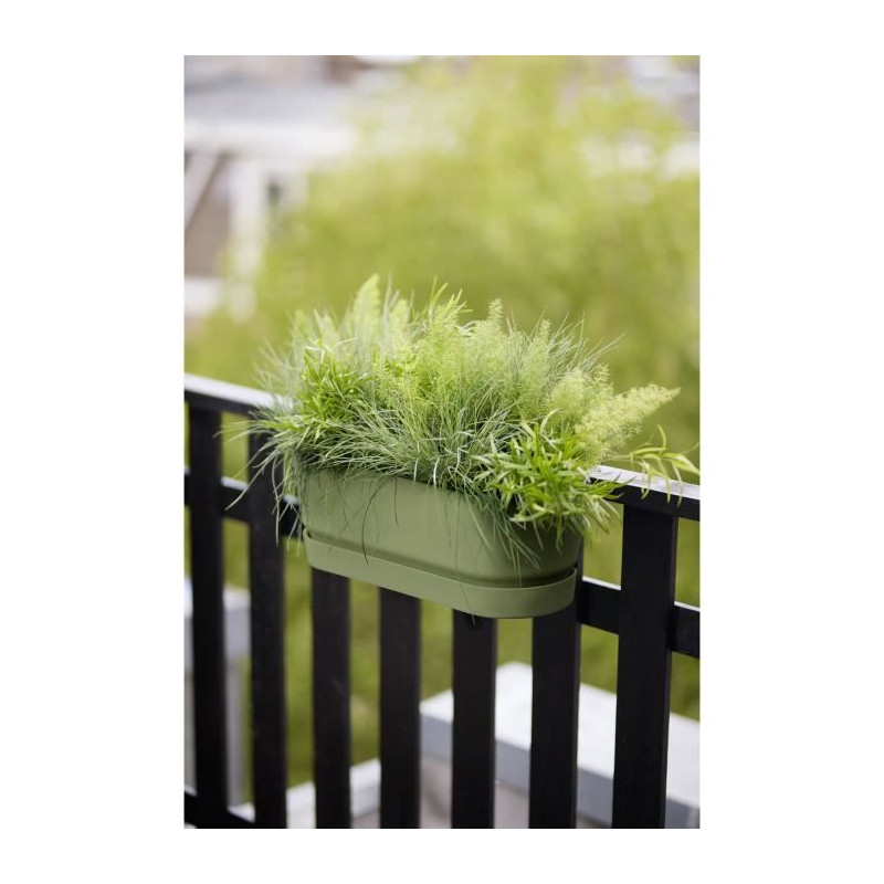 ELHO - Pot de fleurs  -  Greenville Easy Balcony 52 - Leaf Green - Balcon - L 21.2 x W 52 x H 19.4 cm