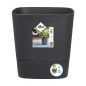 ELHO - Pot de fleurs  -  Greensense Aqua Care Carre 30 - Gris Charbon - Interieur/exterieur - O 29.5 x H 30.2 cm