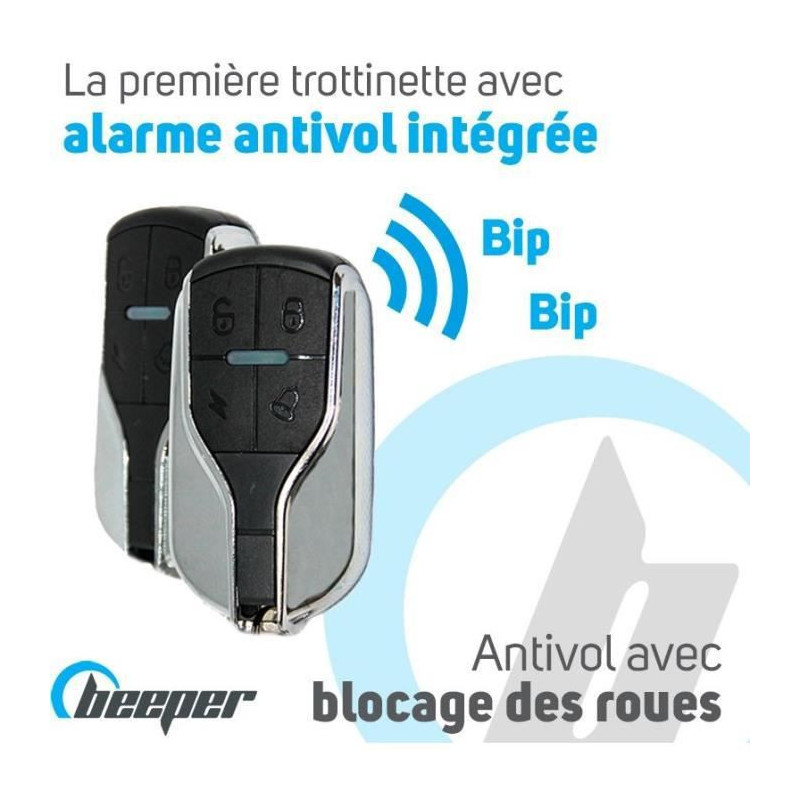 BEEPER - Max Trottinette électrique avec Alarme 10 Pouces 500W 48V  FX10-G2-8 + Poignée de Transport Trottinette ou vélo Pliable ME111 :  : Sports et Loisirs