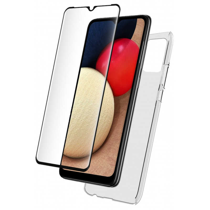 Pack Coque souple Transparente + Protection d écran en verre trempé 2.5D pour Samsung Galaxy A03s Transparent BigBen Connecte