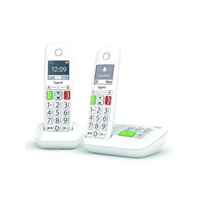 Téléphone Sans Fil Dect Blanc Avec Répondeur - Kxtgc420frw - Téléphone fixe  BUT