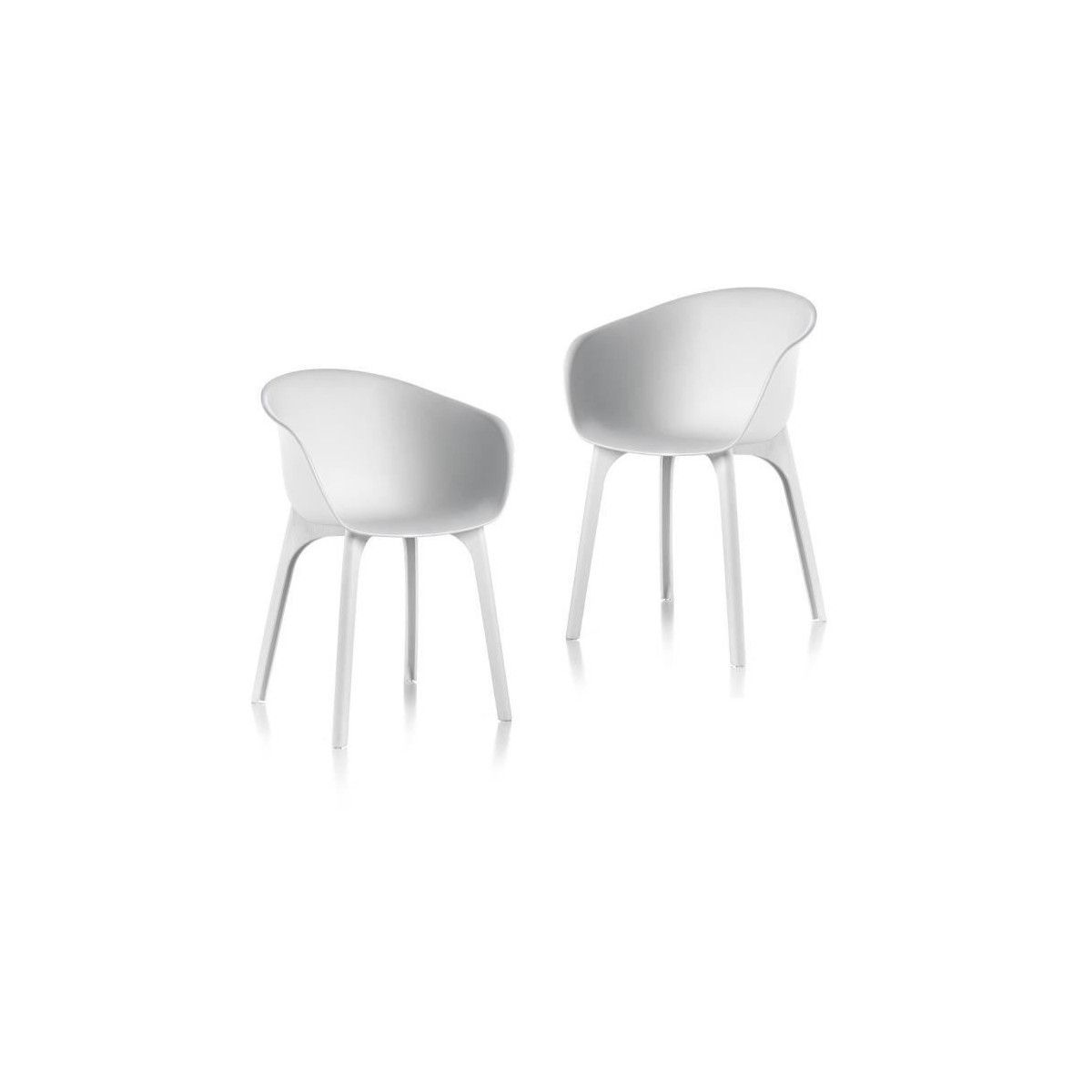 Idea Lot De 2 Chaises De Jardin Diva Blanc