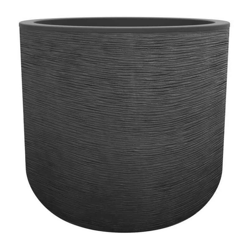 EDA PLASTIQUE - Pot rond 50 cm GraphitUp - 67 L - Gris anthracite