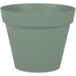 EDA PLASTIQUE - Pot de fleur rond Toscane - O 30 x H26 cm - 10 L - Vert laurier