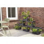 ELHO - Pot de fleurs -  Green Basics Stack + Grow Large - Living Noir - Exterieur - L 35.1 x W 50.9 x H 35.7 cm