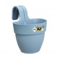 ELHO - Pot de fleurs -  Vibia Campana Easy Hanger Small - Bleu Vintage - Balcon exterieur - L 24.1 x W 20.5 x H 26.5 cm