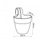 ELHO - Pot de fleurs -  Vibia Campana Easy Hanger Small - Rose Poussiere - Balcon exterieur - L 24.1 x W 20.5 x H 26.5 cm