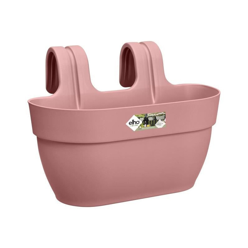 ELHO - Pot de fleurs -  Vibia Campana Easy Hanger Medium - Rose Poussiere - Balcon exterieur - L 24.1 x W 36 x H 26.5 cm