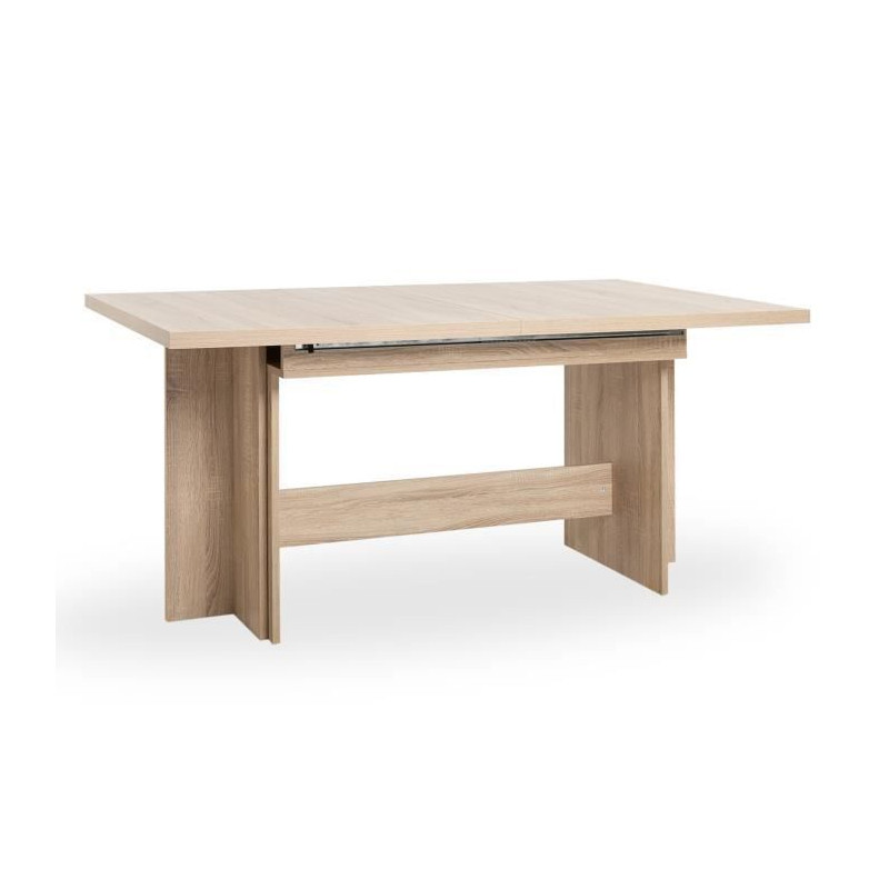 ANCONA Table a manger XXL extensible de 8 a 12 personnes classique decor chene sonoma - L 160 / 310 x l 90 cm