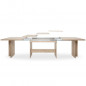 ANCONA Table a manger XXL extensible de 8 a 12 personnes classique decor chene sonoma - L 160 / 310 x l 90 cm