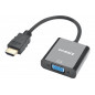 Adaptateur HDMI Mâle vers VGA Femelle avec audio On Earz Mobile Gear Noir