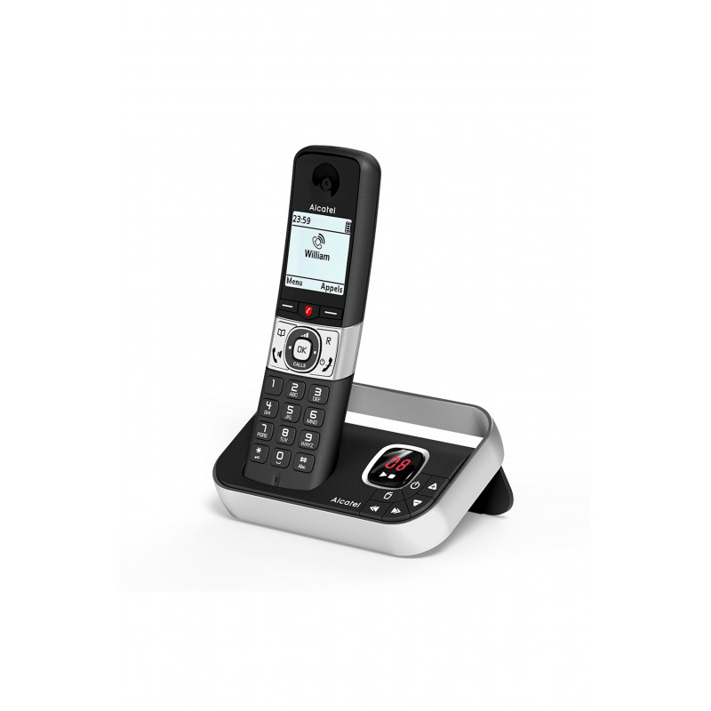 Téléphone fixe sans fil avec répondeur Duo F890 Voice Noir au meilleur prix