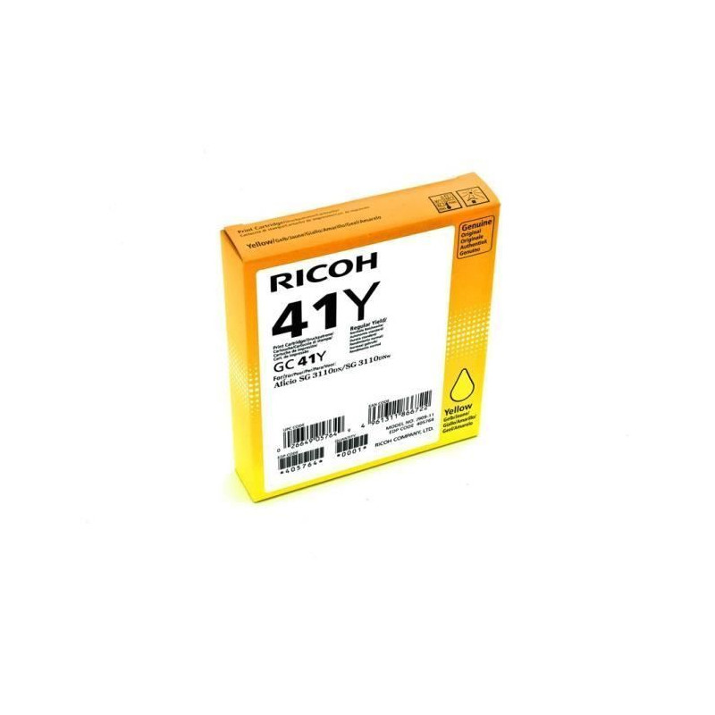 Ricoh Cartouche dencre Gel Jaune  GC41Y