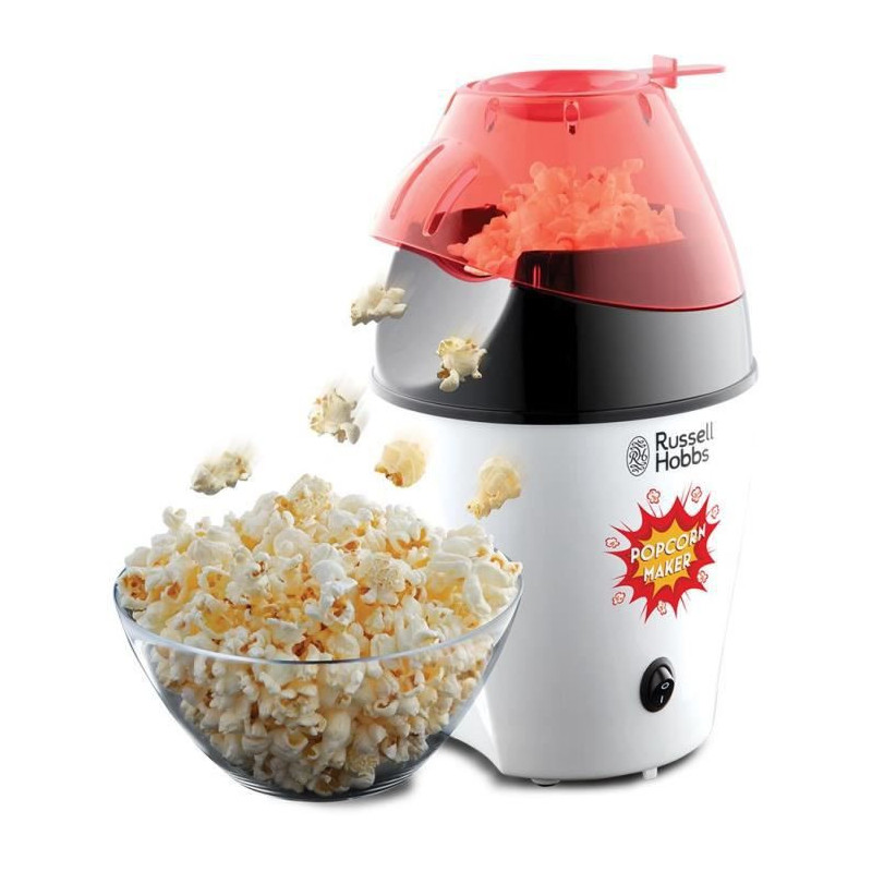 Russell Hobbs 24630-56 Machine a Popcorn 1200W Fiesta, Utilisation Sans Huile