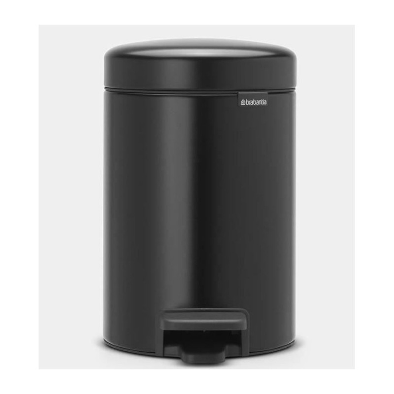 BRABANTIA Poubelle a pedale NewIcon - 3L - Noir mat