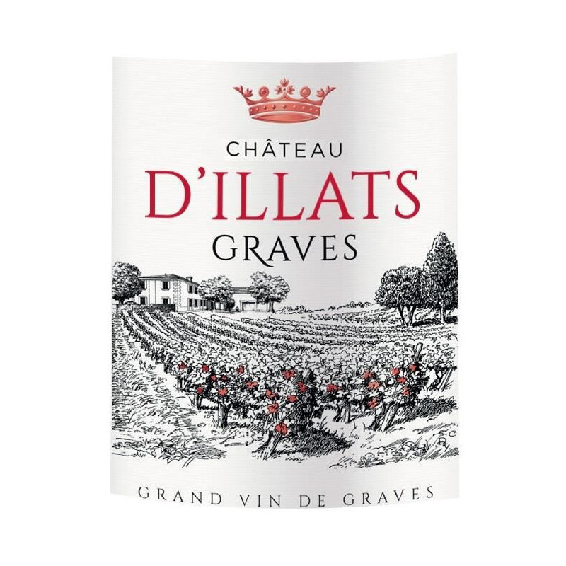 Chateau dIllats 2019 Graves - Vin rouge de Bordeaux