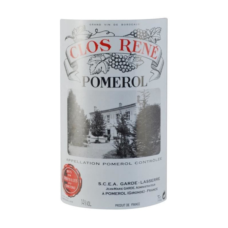 Clos Rene 2019 Pomerol - Vin rouge de Bordeaux