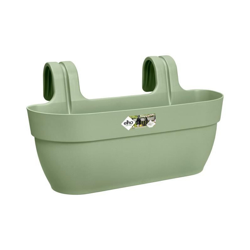 ELHO - Pot de fleurs -  Vibia Campana Easy Hanger Large - Vert Pistache - Balcon exterieur - L 24.1 x W 46 x H 26.5 cm