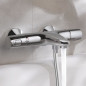 GROHE Mitigeur thermostatique Bain / Douche Precision Trend, protection anti-brulure, raccord filete 1/2, chrome, 34227002