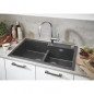 Evier a encastrer en pierre - mineraux GROHE - K500 - 860 x 500 mm - Gris