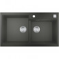 Evier a encastrer en pierre - mineraux GROHE - K500 - 860 x 500 mm - Gris