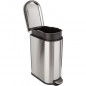 KITCHEN MOVE Fuller Poubelle de cuisine etroite a pedale - Acier - 40L