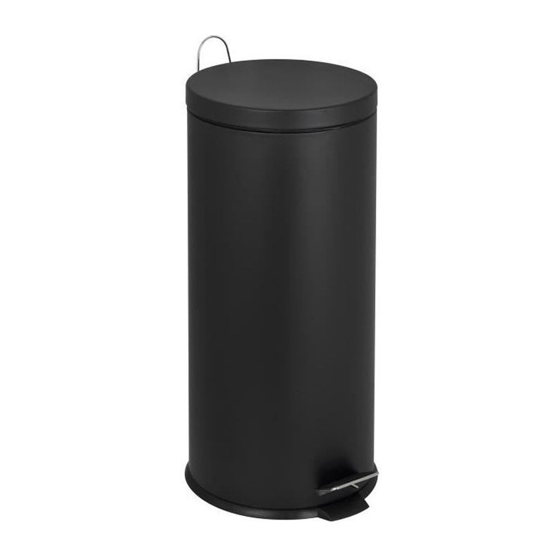 KITCHEN MOVE Poubelle de cuisine a pedale URBAN 30L - En acier Noir