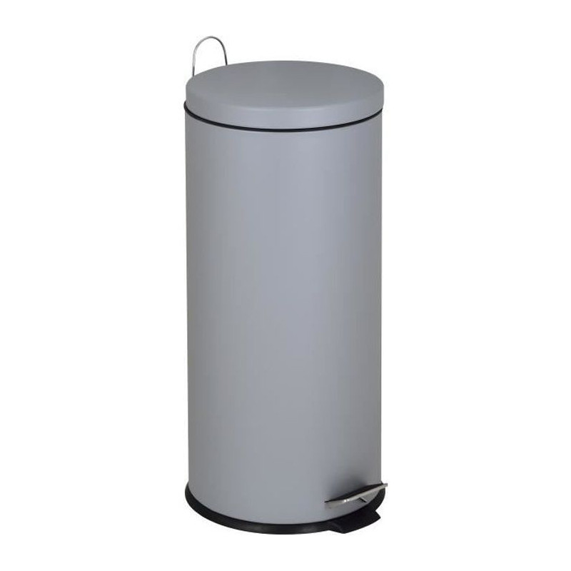 KITCHEN MOVE Poubelle de cuisine a pedale URBAN 30L - En acier Gris