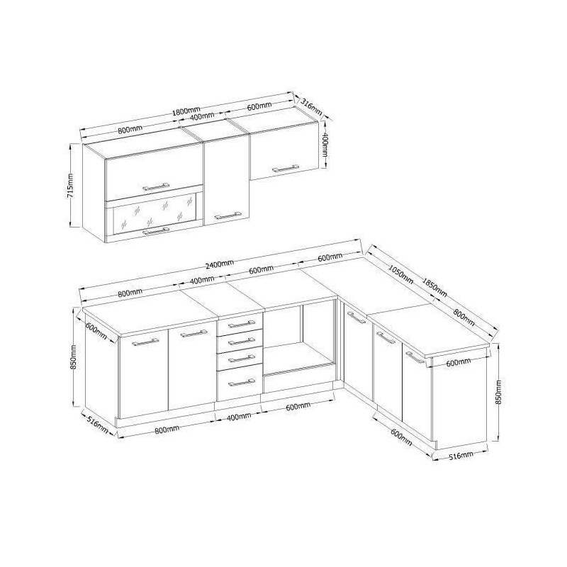 Plan de travail avec tiroir - S_tray - SARATOGA - avec espace de