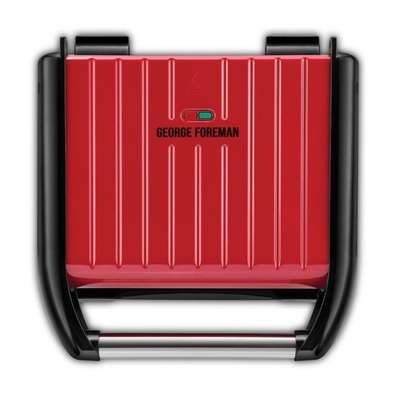 George Foreman 25040-56 Grill Barbecue Electrique 1650W Familial, Viande, Panini, Sandwich, Revetement Antiadhesif - Rouge