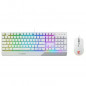 Clavier + Souris - AZERTY - MSI - Vigor GK30 Combo White FR - Retroeclaire - Blanc