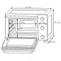 CONTINENTAL EDISON CEMF35W - Minifour electrique 35L blanc  - 1500W - Rotissoire, Convection naturelle