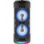 INOVALLEY KA03-N - Enceinte lumineuse Bluetooth - 400 W - Fonction karaoke - Lumieres LED colorees - Port USB