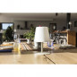 STANDY MINI CREAM Lampe de table sans fil avec pied en acier creme - base LED blanc chaud/blanc froid