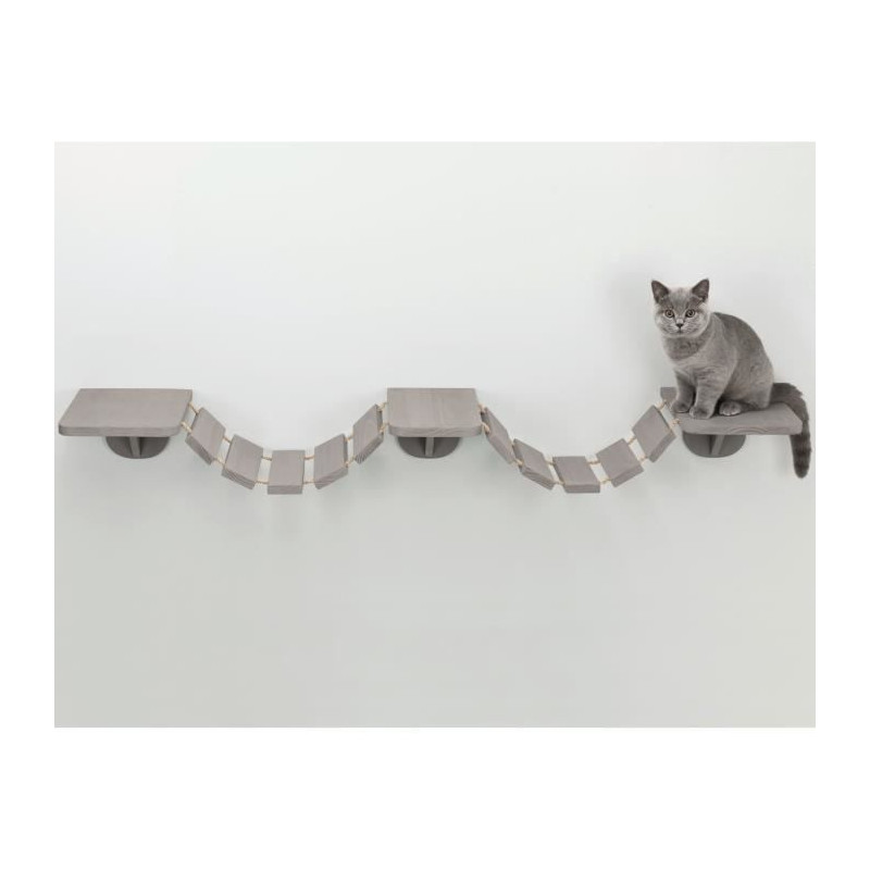 TRIXIE Échelle d'escalade murale pour chats 150x30 cm Taupe