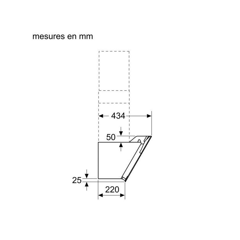 Bosch Série 4 DWK87CM20 Hotte Décorative 80cm B Verre Blanc